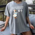 Goose Reading 67 Six Seven Meme Teacher Book Lover Women's Comfort Colors T-Shirt Gray