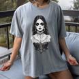 Gothic Goth Girl Woman Movie Book Art Women's Comfort Colors T-Shirt Gray Gothic Goth Girl Woman Movie Book Art Women's Comfort Colors T-Shirt Gray