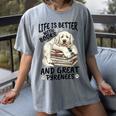 Great Pyrenees Dog Breed Life Is Better With Books And Great Women's Comfort Colors T-Shirt Gray Great Pyrenees Dog Breed Life Is Better With Books And Great Women's Comfort Colors T-Shirt Gray