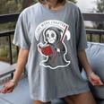 Grim Reaper Bookworm Cute Book Reading Halloween Women's Comfort Colors T-Shirt Gray Grim Reaper Bookworm Cute Book Reading Halloween Women's Comfort Colors T-Shirt Gray