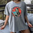 Grim Reaper Reads a Book Women's Comfort Colors T-Shirt Gray Grim Reaper Reads a Book Women's Comfort Colors T-Shirt Gray