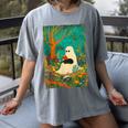 Groovy Ghost Reading Book Cat Halloween Ghost Teacher Women's Comfort Colors T-Shirt Gray Groovy Ghost Reading Book Cat Halloween Ghost Teacher Women's Comfort Colors T-Shirt Gray