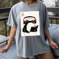 Grumpy Frog Books Music Kawaii Ink Japanese Women's Comfort Colors T-Shirt Gray