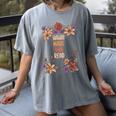 Haha Made You Read Shirt Book Reader Flower Floral Women's Comfort Colors T-Shirt Gray