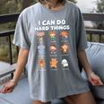I Can Do Hard Things Children's Book Characters Women's Comfort Colors T-Shirt Gray