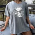 Hedgehog Reading Book Full Moon Lake Scenery Women's Comfort Colors T-Shirt Gray