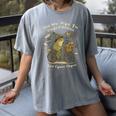 On My Way To Hoard Books And Cause Chaos Tom Foolery Frog Women's Comfort Colors T-Shirt Gray