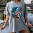 Hot Tea & Spicy Books Skeleton Reader Women's Comfort Colors T-Shirt Gray Hot Tea & Spicy Books Skeleton Reader Women's Comfort Colors T-Shirt Gray