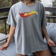 Hot Wheels Comic Book Fire Logo Women's Comfort Colors T-Shirt Gray Hot Wheels Comic Book Fire Logo Women's Comfort Colors T-Shirt Gray