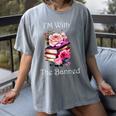I'm With The Banned Books Bold Statement Against Censorshi Women's Comfort Colors T-Shirt Gray