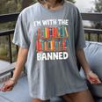 I'm With The Banned Librarian Banned Book Lover Reader Women's Comfort Colors T-Shirt Gray I'm With The Banned Librarian Banned Book Lover Reader Women's Comfort Colors T-Shirt Gray