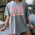 I'm Fine It's Just My Face Resting Face Mood Introvert Premium Women's Comfort Colors T-Shirt Gray