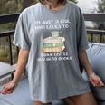 I'm Just a Girl Who Loves To Drink Coffee And Read Books Women's Comfort Colors T-Shirt Gray I'm Just a Girl Who Loves To Drink Coffee And Read Books Women's Comfort Colors T-Shirt Gray