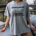 Introverted But Willing To Discuss Cats Introvert Shy Women's Comfort Colors T-Shirt Gray Introverted But Willing To Discuss Cats Introvert Shy Women's Comfort Colors T-Shirt Gray