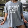 Introverted But Willing To Discuss Diving Introverts Women's Comfort Colors T-Shirt Gray Introverted But Willing To Discuss Diving Introverts Women's Comfort Colors T-Shirt Gray