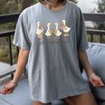 Just A Bookish Goose Goose Book LoverSilly Goose Book Club Women's Comfort Colors T-Shirt Gray
