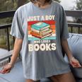 Just A Boy Who Loves Books Reading Bookworm Boys Kids Women's Comfort Colors T-Shirt Gray Just A Boy Who Loves Books Reading Bookworm Boys Kids Women's Comfort Colors T-Shirt Gray