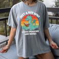 Just A Boy Who Loves Dragons And Books Kids Toddler Baby 5T Women's Comfort Colors T-Shirt Gray