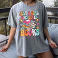 Just A Girl Who Loves Books Reading Cute Bookworm Girls Kids Women's Comfort Colors T-Shirt Gray