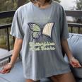 Just a Girl Who Loves Butterflies And Books Butterfly Women's Comfort Colors T-Shirt Gray