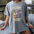 Just a Girl Who Loves Cute Dragons And Books Women's Comfort Colors T-Shirt Gray