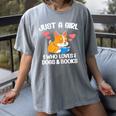 Just A Girl Who Loves Dogs And Books Reading Dog Puppy Lover Women's Comfort Colors T-Shirt Gray Just A Girl Who Loves Dogs And Books Reading Dog Puppy Lover Women's Comfort Colors T-Shirt Gray