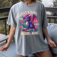Just a Girl Who Loves Dragons And Books Dragon Women's Comfort Colors T-Shirt Gray Just a Girl Who Loves Dragons And Books Dragon Women's Comfort Colors T-Shirt Gray