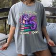 Just a Girl Who Loves Dragons And Books Reading Women's Comfort Colors T-Shirt Gray Just a Girl Who Loves Dragons And Books Reading Women's Comfort Colors T-Shirt Gray