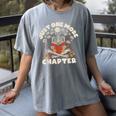 Just One More Chapter Skeleton Reading Book Lover Women's Comfort Colors T-Shirt Gray