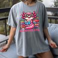 Kawaii Axolotl Readsolotl Book Lover Reading Bookworm Girls Women's Comfort Colors T-Shirt Gray