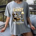 Keep The Candy I'Ll Take Books Halloween Women's Comfort Colors T-Shirt Gray