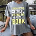 I Know All Your Secrets i Have Read Guest Book Hotel Manager Women's Comfort Colors T-Shirt Gray