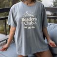 Late Night Readers Club Moon & Stars Book Lover Women's Comfort Colors T-Shirt Gray Late Night Readers Club Moon & Stars Book Lover Women's Comfort Colors T-Shirt Gray