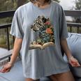 Leopard Book Flower Women's Comfort Colors T-Shirt Gray