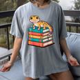 Leopard Gecko Book Lover Reading Women's Comfort Colors T-Shirt Gray