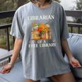 Librarian Of a Free Library Floral Book Lover Women's Comfort Colors T-Shirt Gray