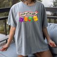 Librarian Let's All Go To The Library Cute Groovy Book Lover Women's Comfort Colors T-Shirt Gray
