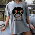 Librarian Teacher Messy Bun Life Book Library Back To School Women's Comfort Colors T-Shirt Gray