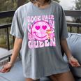 Library Book Fair Queen Vibe Groovy Tie Dye School Reading Women's Comfort Colors T-Shirt Gray Library Book Fair Queen Vibe Groovy Tie Dye School Reading Women's Comfort Colors T-Shirt Gray