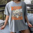 Library Halloween Book Lover Ghost With Books Women's Comfort Colors T-Shirt Gray