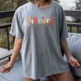 Library School Librarian Book Lover Reading Floral For Women Women's Comfort Colors T-Shirt Gray