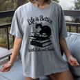 Life Is Better With Cats & Books Tuxedo Cat Mom Women Women's Comfort Colors T-Shirt Gray Life Is Better With Cats & Books Tuxedo Cat Mom Women Women's Comfort Colors T-Shirt Gray