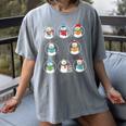 Literary Winter Reading Snowmen Cozy Book Lover Pattern Women's Comfort Colors T-Shirt Gray Literary Winter Reading Snowmen Cozy Book Lover Pattern Women's Comfort Colors T-Shirt Gray