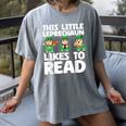 This Little Leprechaun Likes To Read St Patrick's Day Book Women's Comfort Colors T-Shirt Gray This Little Leprechaun Likes To Read St Patrick's Day Book Women's Comfort Colors T-Shirt Gray