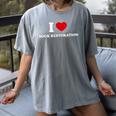 I LOVE BOOK RESTORATION Women's Comfort Colors T-Shirt Gray