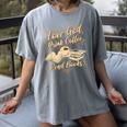 Love God Drink Coffee Read Books Christian Tee Women's Comfort Colors T-Shirt Gray