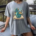 Magical Book Dragon Fantasy Reading Enthusiast Art Women's Comfort Colors T-Shirt Gray