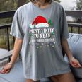 Matching Christmas PJS Most Likely To Read A Book Women's Comfort Colors T-Shirt Gray Matching Christmas PJS Most Likely To Read A Book Women's Comfort Colors T-Shirt Gray