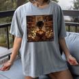 Melanin Afro Women Educated Reading Book History Women's Comfort Colors T-Shirt Gray