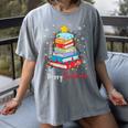 Merry Bookmas Book Christmas Tree Lights Xmas Men Women Kids Women's Comfort Colors T-Shirt Gray Merry Bookmas Book Christmas Tree Lights Xmas Men Women Kids Women's Comfort Colors T-Shirt Gray